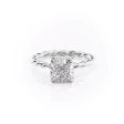 The Alice Set With A 1.5 Carat Cushion Moissanite Online Hot Sale