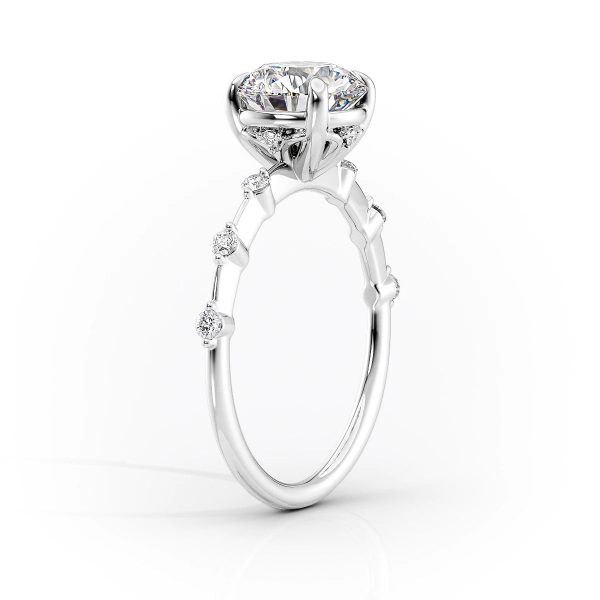 The Penelope Set With A 3 Carat Elongated Cushion Moissanite Discount