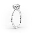 The Alice Set With A 4 Carat Cushion Moissanite on Sale