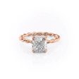 The Alice Set With A 2 Carat Cushion Moissanite Online Hot Sale