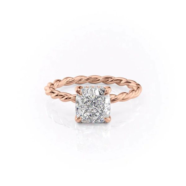 The Alice Set With A 2 Carat Cushion Moissanite Online Hot Sale