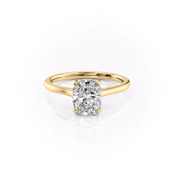 The Natalie Set With A 3 Carat Elongated Cushion Moissanite For Discount