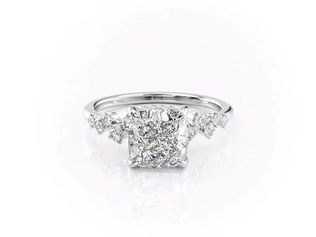 The Mia Set With A 3 Carat Cushion Moissanite Online