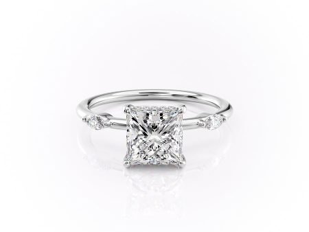 The Nicole Set With A 2 Carat Princess Lab Diamond For Discount