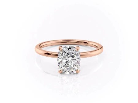 The Nelly Set With A 2.5 Carat Elongated Cushion Moissanite Online Sale