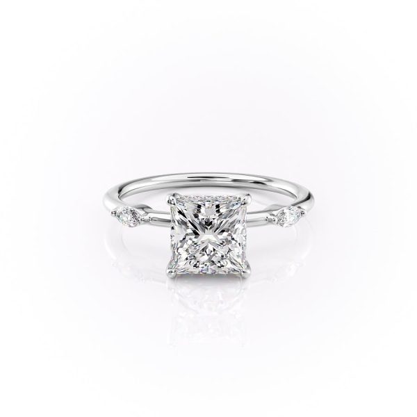 The Nicole Set With A 3 Carat Princess Lab Diamond Online Hot Sale