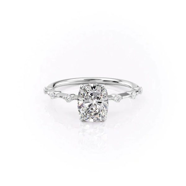 The Penelope Set With A 4.5 Carat Elongated Cushion Moissanite Online Hot Sale