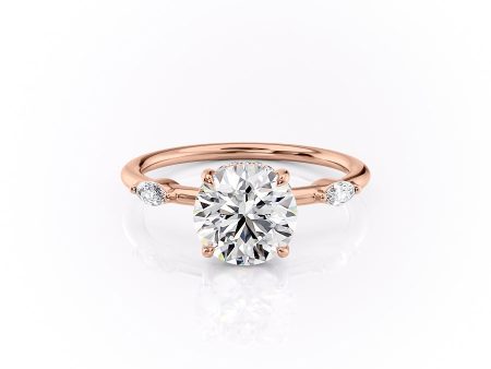 The Nicole Set With A 2.5 Carat Round Lab Diamond Hot on Sale