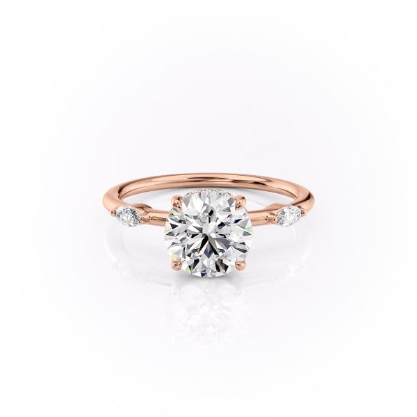 The Nicole Set With A 2.5 Carat Round Lab Diamond Hot on Sale