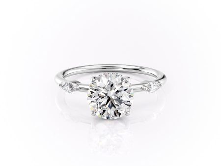 The Nicole Set With A 1.5 Carat Round Lab Diamond For Discount