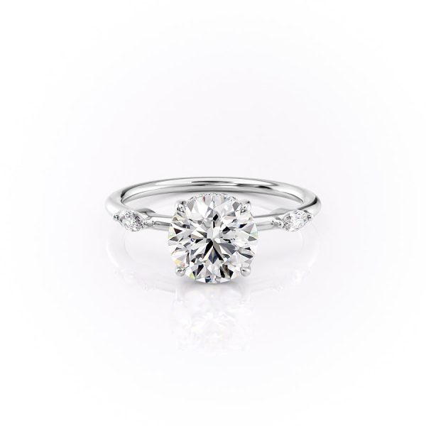 The Nicole Set With A 1.5 Carat Round Lab Diamond For Discount