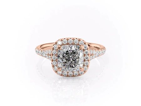 The Miley Set With A 3.5 Carat Cushion Moissanite Cheap