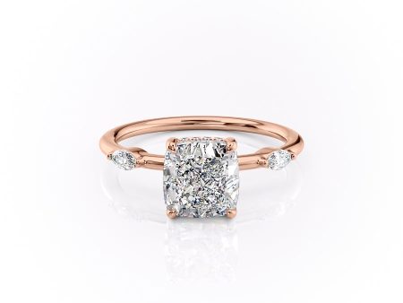 The Nicole Set With A 1 Carat Cushion Lab Diamond Online