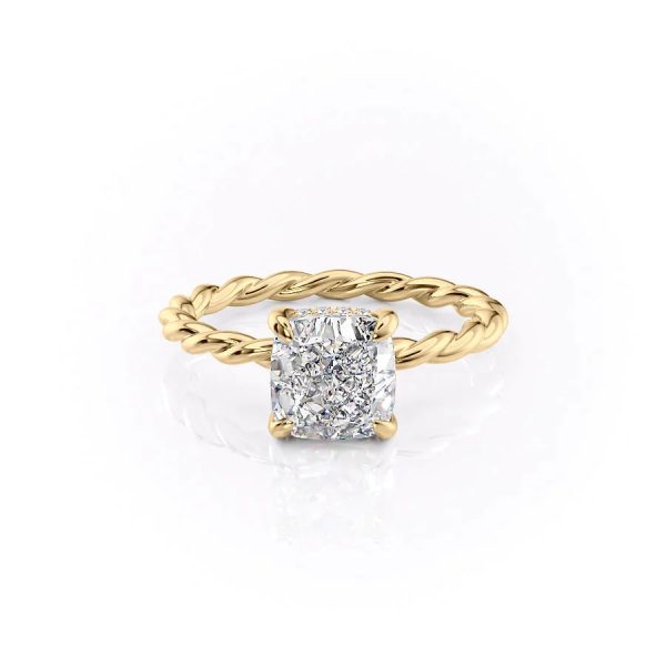 The Alice Set With A 3.5 Carat Cushion Moissanite on Sale