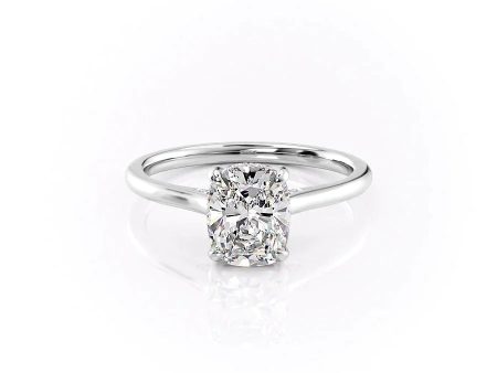 The Natalie Set With A 5 Carat Elongated Cushion Moissanite on Sale