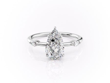 The Nicole Set With A 1 Carat Pear Lab Diamond For Cheap