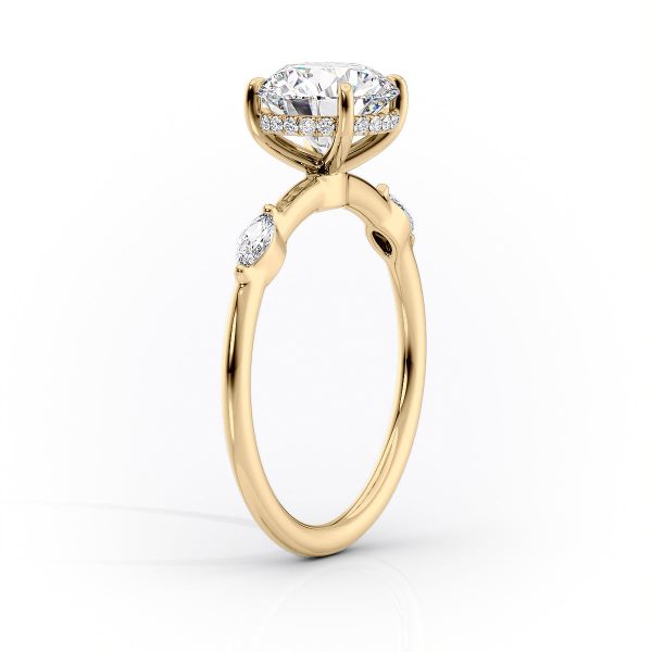 The Nicole Set With A 2.5 Carat Round Lab Diamond on Sale