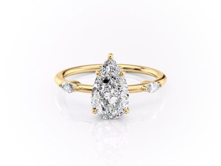 The Nicole Set With A 1 Carat Pear Lab Diamond For Discount