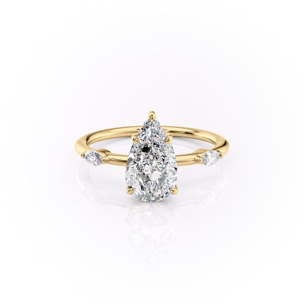 The Nicole Set With A 1 Carat Pear Lab Diamond For Discount