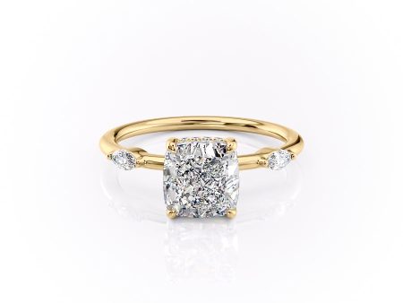 The Nicole Set With A 1 Carat Cushion Lab Diamond Cheap