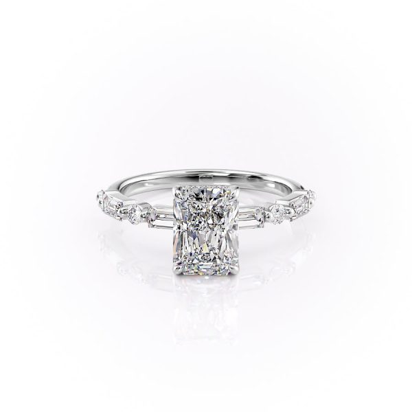 The Patricia Set With A 2.5 Carat Radiant Lab Diamond on Sale