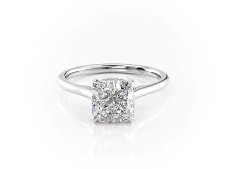 The Natalie Set With A 1.5 Carat Cushion Moissanite Discount