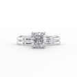 The Samantha Set With A 1.5 Carat Cushion Lab Diamond Sale