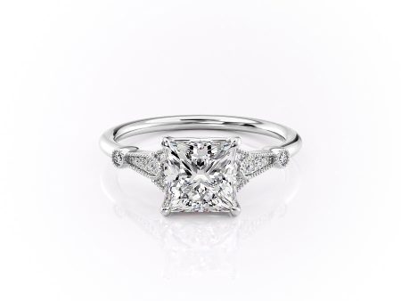 The Stephanie Set With A 3 Carat Princess Lab Diamond Online Hot Sale