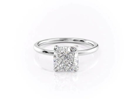 The Nelly Set With A 5 Carat Cushion Moissanite For Cheap