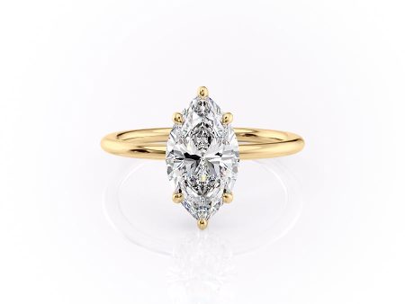 The Sandra Set With A 1.5 Carat Marquise Lab Diamond Cheap