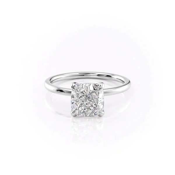 The Nelly Set With A 2.5 Carat Cushion Moissanite Cheap