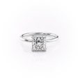 The Sandra Set With A 2 Carat Princess Lab Diamond For Sale