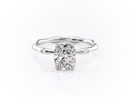 The Samantha Set With A 1.5 Carat Elongated Cushion Lab Diamond Sale