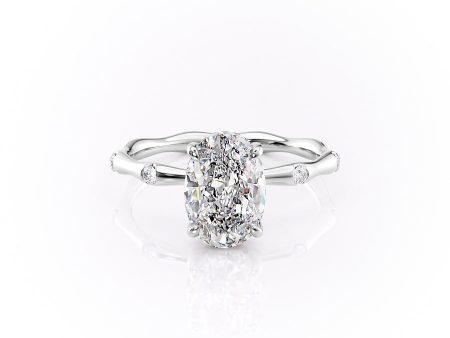 The Samantha Set With A 2 Carat Oval Lab Diamond Online Sale