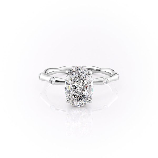 The Samantha Set With A 2 Carat Oval Lab Diamond Online Sale