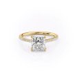 The Pave Lexie Set With A 1 Carat Princess Lab Diamond For Discount