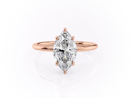 The Sandra Set With A 3 Carat Marquise Lab Diamond Online Sale