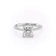 The Pave Lexie Set With A 2.5 Carat Princess Lab Diamond Sale