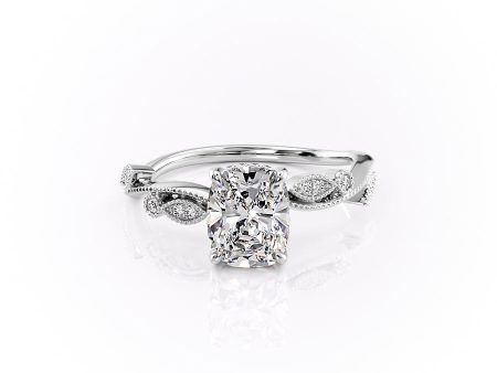 The Robin Set With A 1 Carat Elongated Cushion Lab Diamond Online Hot Sale