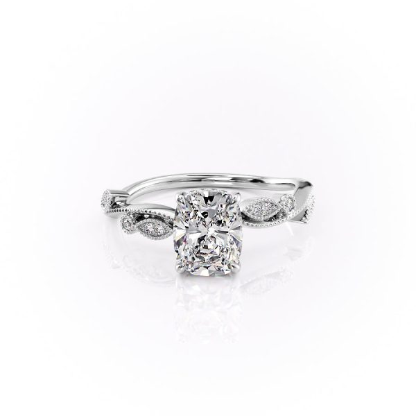 The Robin Set With A 1 Carat Elongated Cushion Lab Diamond Online Hot Sale