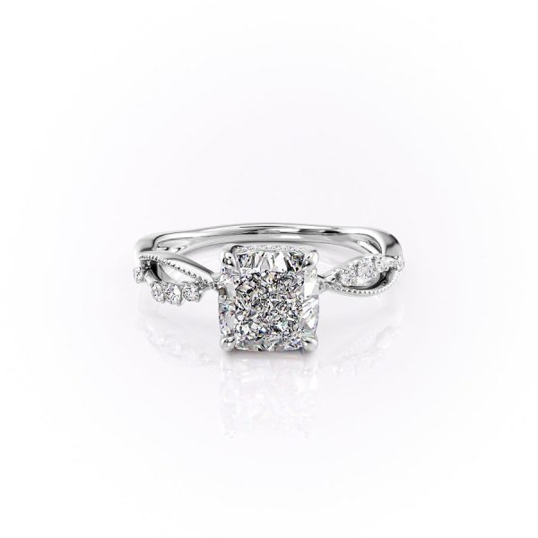 The Daisy Set With A 1.5 Carat Cushion Lab Diamond Fashion