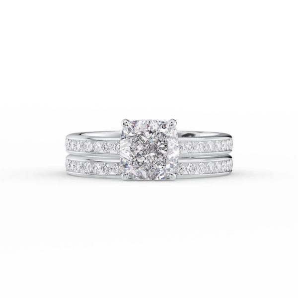 The Marilyn Set With A 1.5 Carat Cushion Lab Diamond Hot on Sale