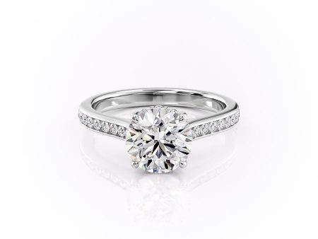 The Cameron Set With A 3 Carat Round Lab Diamond Cheap