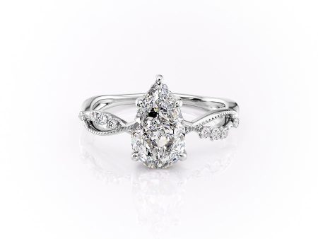 The Daisy Set With A 3 Carat Pear Lab Diamond Sale