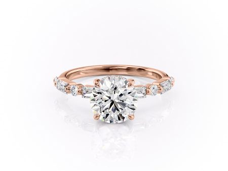 The Patricia Set With A 3 Carat Round Lab Diamond on Sale