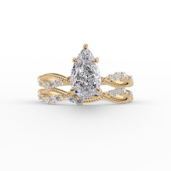 The Daisy Set With A 2.5 Carat Pear Lab Diamond Online