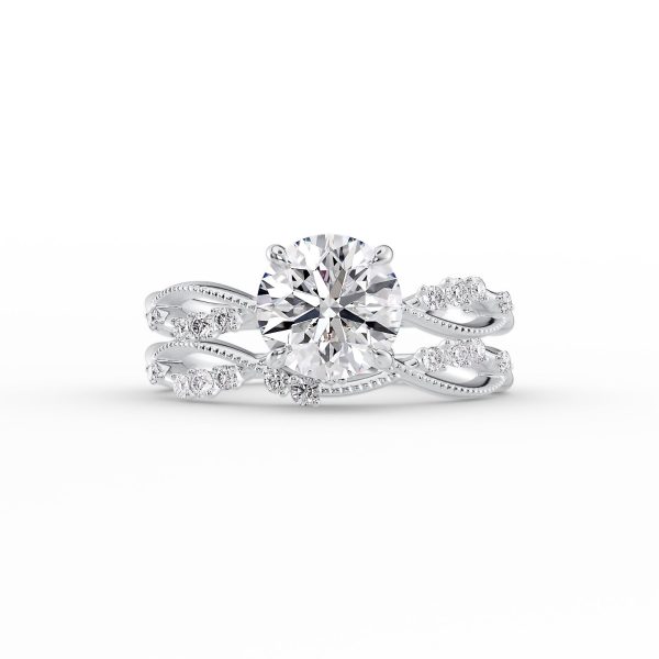 The Daisy Set With A 1.5 Carat Round Lab Diamond For Sale