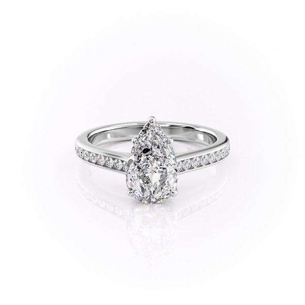 The Cameron Set With A 2.5 Carat Pear Lab Diamond Fashion