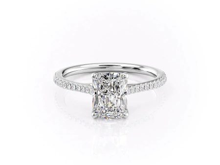 The Pave Lexie Set With A 2 Carat Radiant Lab Diamond For Discount