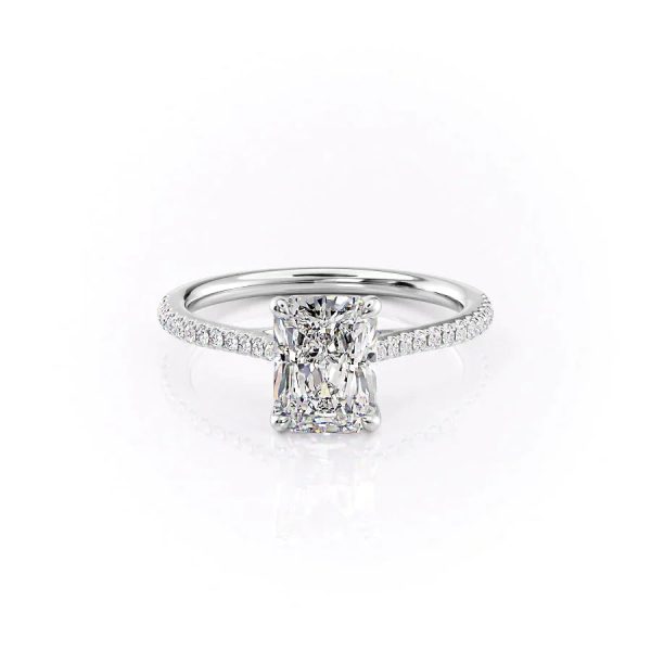 The Pave Lexie Set With A 2 Carat Radiant Lab Diamond For Discount